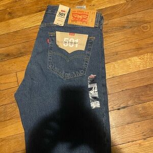 Levi's 501 Straight Dark Blue Jeans